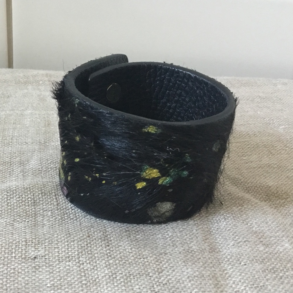 Carolina Crowley Painted Leather Bracelet